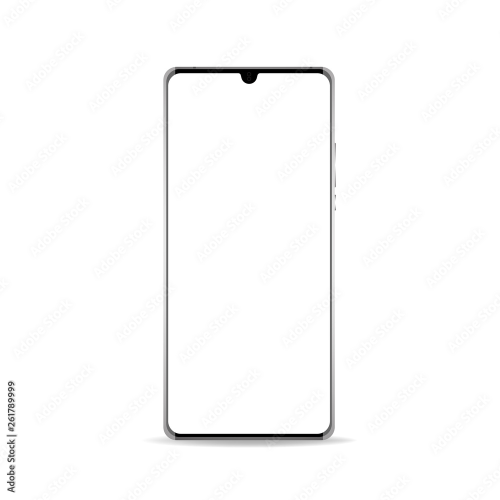Mockup smartphone on isolated on background realistic vector with blank touch screen for mockup. Mockup smartphone on isolated on background realistic vector with blank touch screen for mockup.