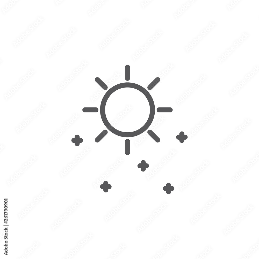 Sun, snow, frost vector icon. Element of weather for mobile concept and web apps illustration. Thin line icon for website design and development. Vector icon Sun, snow, frost vector icon. Element of weather for mobile concept and web apps illustration. Thin line icon for website design and development. Vector icon