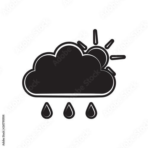 partial rain sign icon. Element of Weather for mobile concept and web apps icon. Outline, thin line icon for website design and development, app development