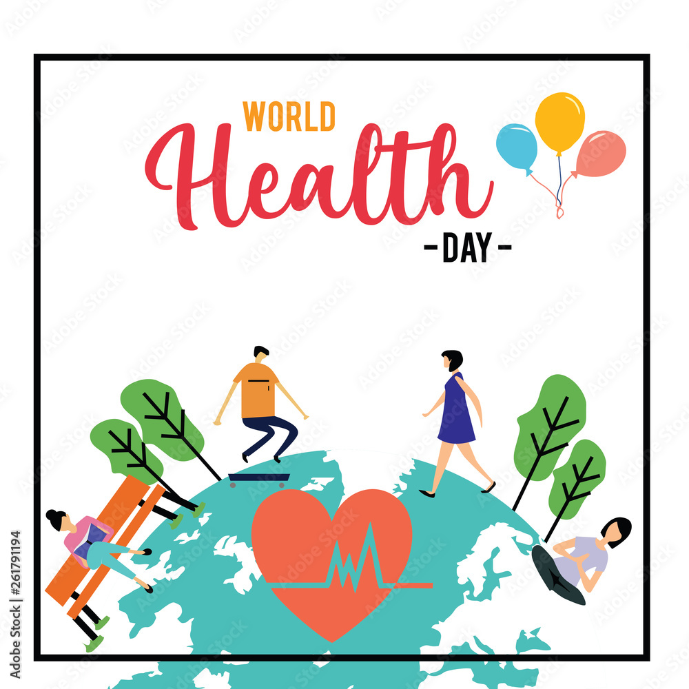 Fototapeta premium World Health Day Vector Template Design Illustration