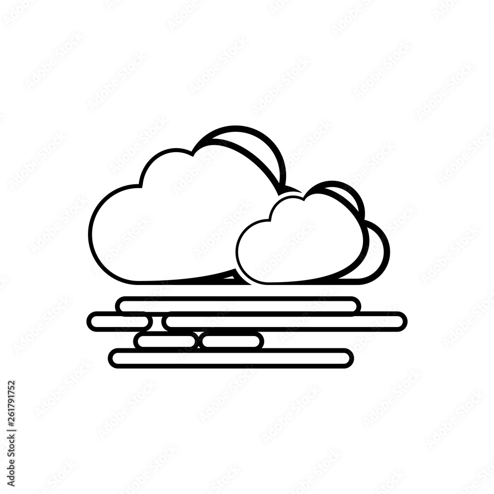 wind and clouds sign icon. Element of Weather for mobile concept and web apps icon. Outline, thin line icon for website design and development, app development wind and clouds sign icon. Element of Weather for mobile concept and web apps icon. Outline, thin line icon for website design and development, app development