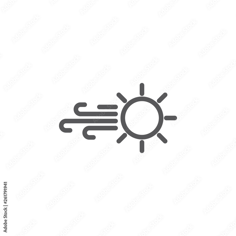 Sun, wind vector icon. Element of weather for mobile concept and web apps illustration. Thin line icon for website design and development. Vector icon Sun, wind vector icon. Element of weather for mobile concept and web apps illustration. Thin line icon for website design and development. Vector icon
