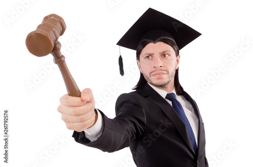 Judge isolated on the white background