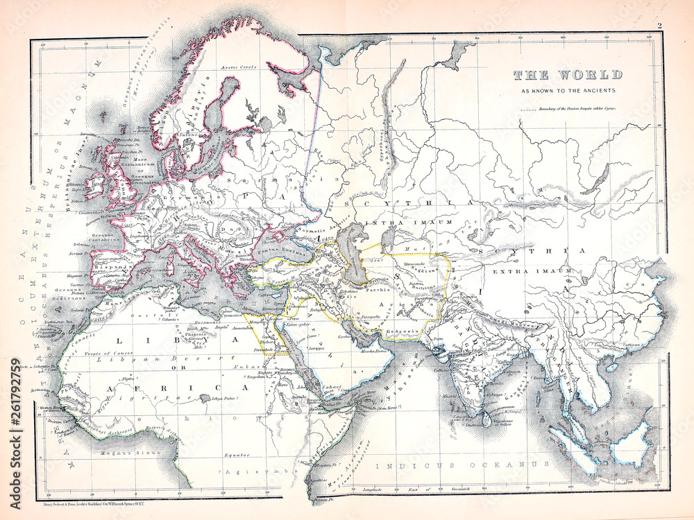 Fototapeta Old map. Engraving image