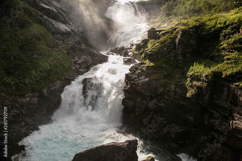 waterfall in the mountains