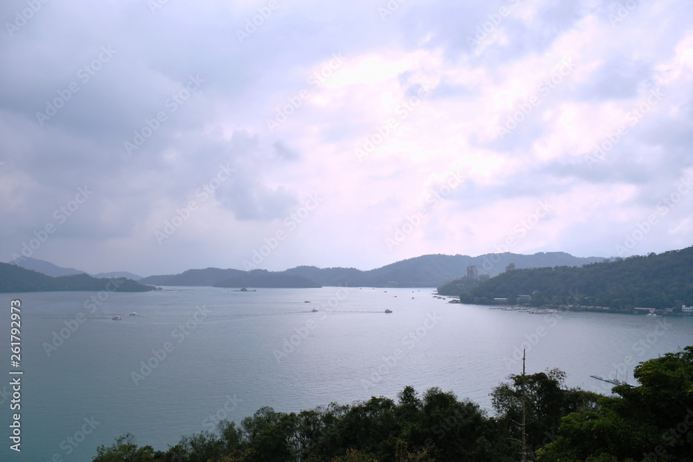 landscape of sun moon lake natural travel location in Taiwan