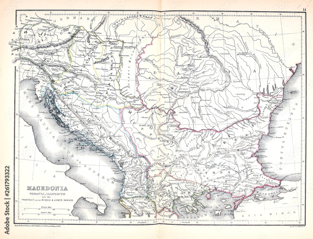 Fototapeta premium Old map. Engraving image