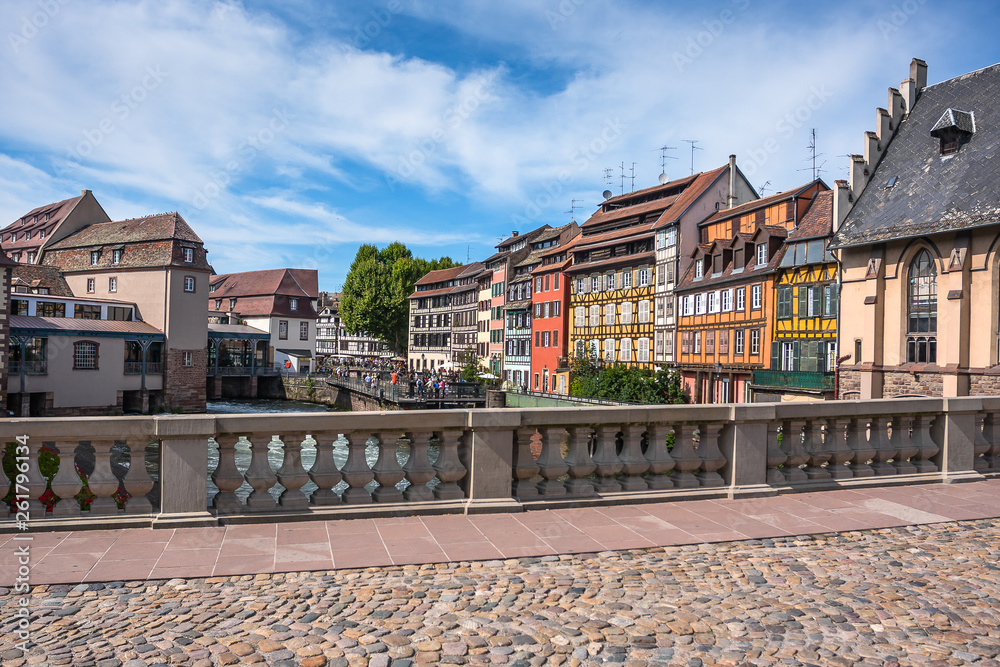 Historic houses in the district of La Petite France in Strasbourg