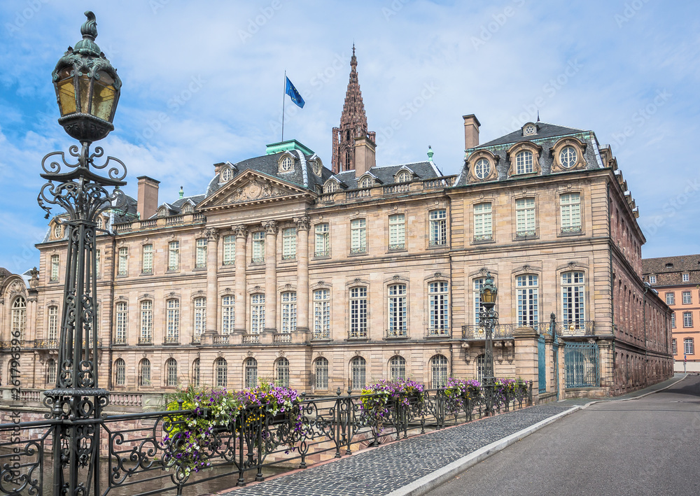 Rohan Palace in Strasbourg in Bas Rhin. Alsace, France