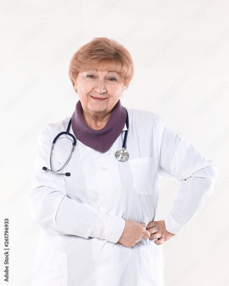 portrait of an experienced physician.isolated on white background portrait of an experienced physician.isolated on white background