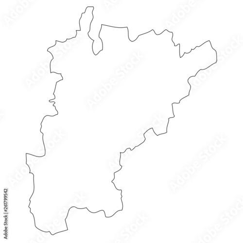 Uri. A map of the province of Switzerland