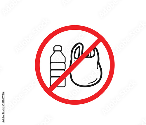 No plastic icon, plastic bag not allow, plastic bag on the sea