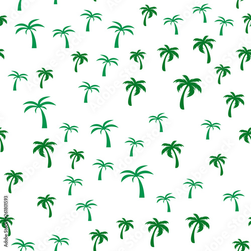 Fototapeta Naklejka Na Ścianę i Meble -  Coconut palm tree. Tropical vector Seamless pattern