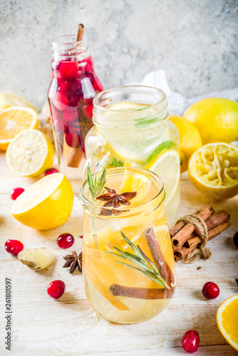Fall and winter refreshing infused water