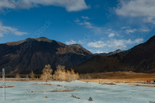 Russia. Mountain Altai. The valley of the Chulyshman river flows into Teletskoye lake.