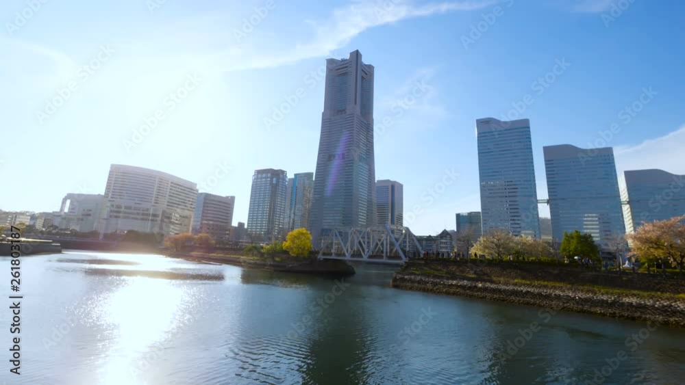横浜　空撮風　タイムラプス