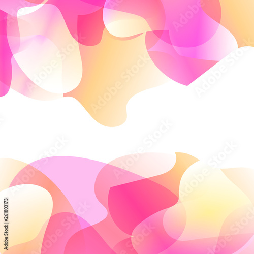 Watercolor pink and orange abstract background for banner or poster. Vector illustration