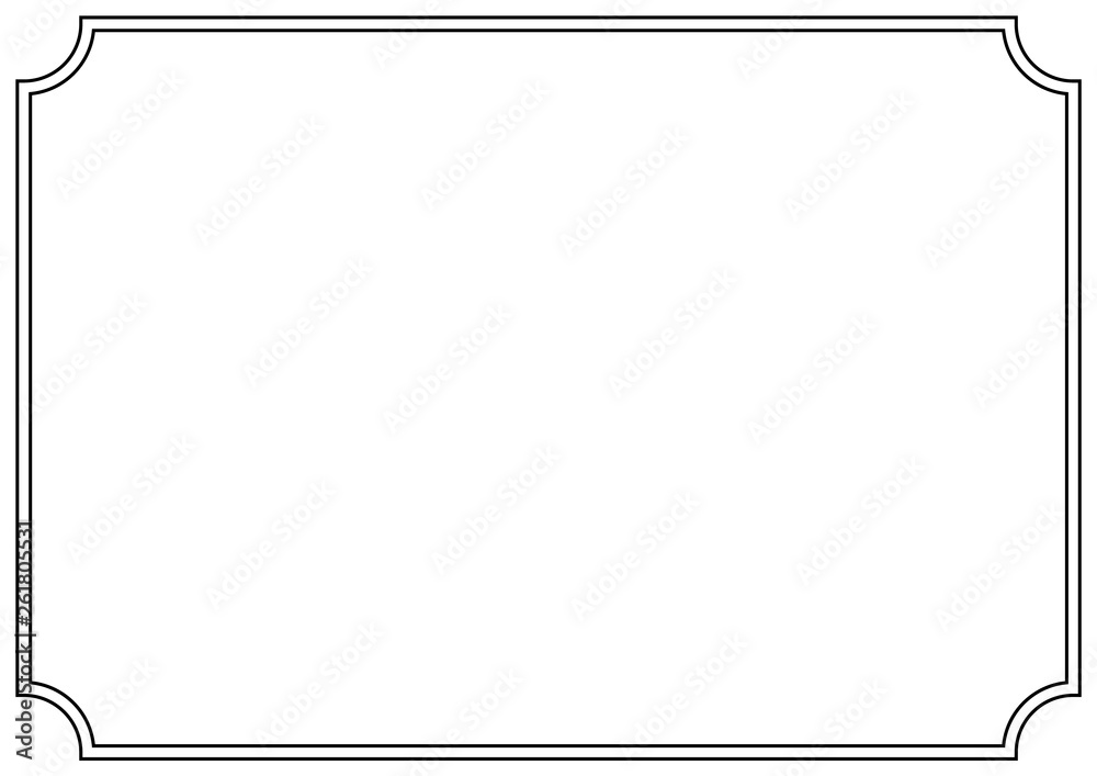Vector Page border A4 design for project. - obrazy, fototapety, plakaty 