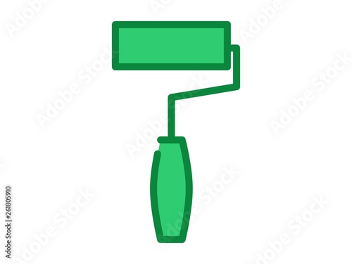 brush rollers filled line vector icon