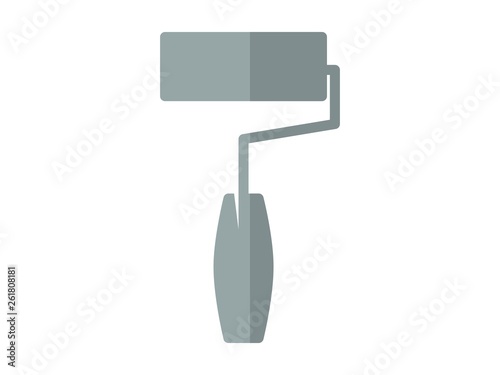 brush rollers flat vector icon
