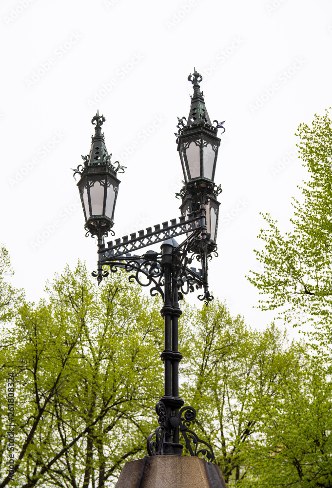 The lamppost in front of St. John's Church, Helsinki, Finland