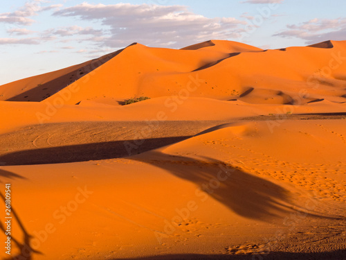 Die W  ste Sahara im S  den von Marokko. Diese Sandw  ste hei  t auch Erg Chebbi.