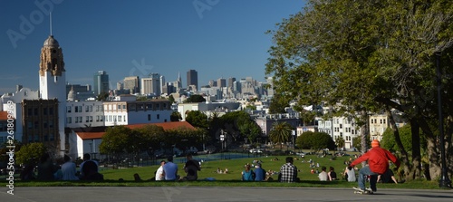 Spring Impressions from Dolores Park in San Francisco from May 1, 2017, California USA photo