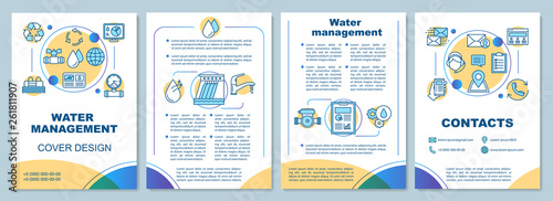 Water management brochure template layout