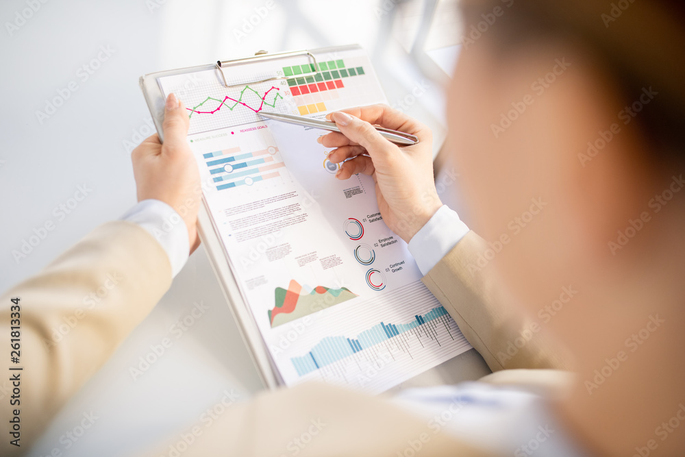 Examining graph in report Examining graph in report