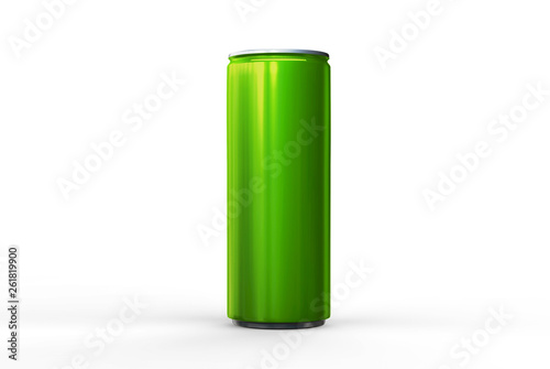 Aluminum can mockup on background. 250ml aluminum soda can mock up.