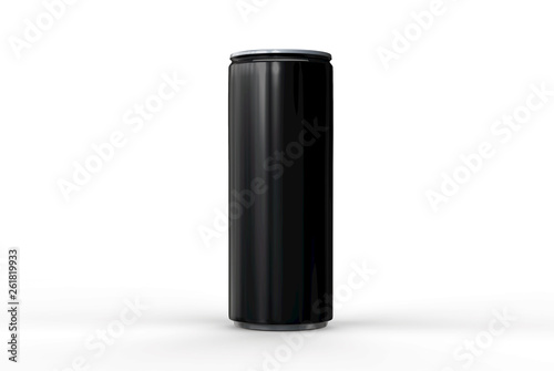 Aluminum can mockup on background. 250ml aluminum soda can mock up.