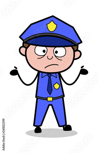 Unknown - Retro Cop Policeman Vector Illustration