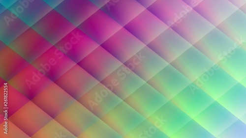 Abstract 16:9 size background with tiles shapes. Colorful layers fluid motion design.