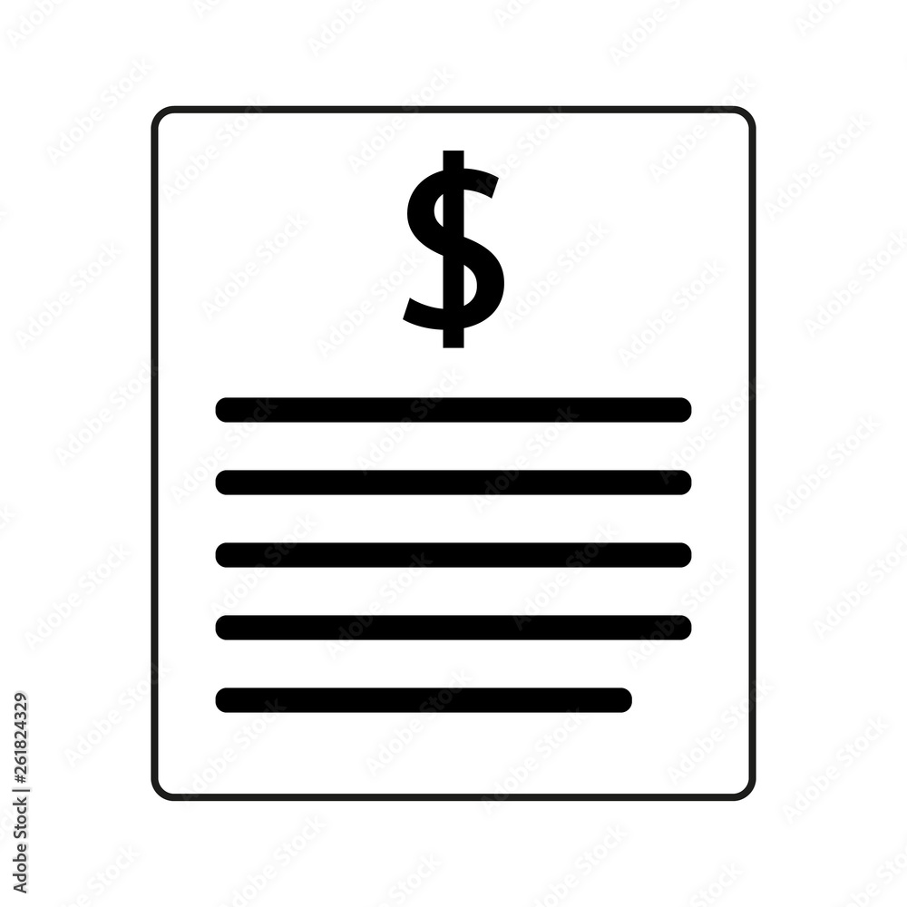 Invoice line icon. Payment and bill invoice. Order symbol concept. Tax sign design. Paper bank document icon. Vector invoice icon Invoice line icon. Payment and bill invoice. Order symbol concept. Tax sign design. Paper bank document icon. Vector invoice icon