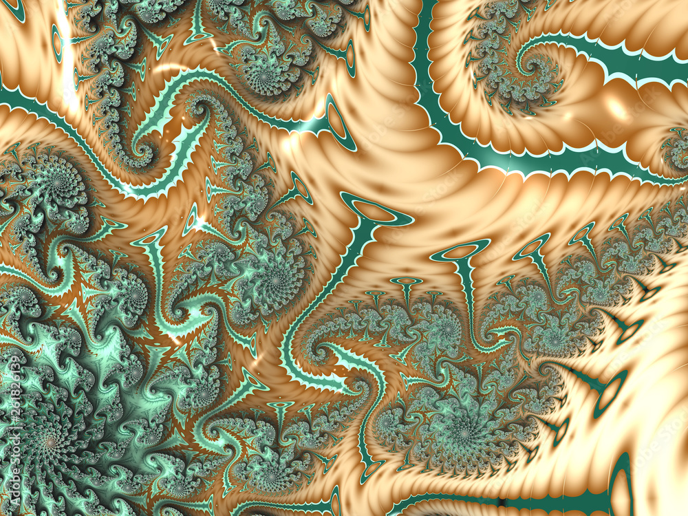Fototapeta premium Beautiful abstract background for art projects, cards, business, posters. 3D illustration, computer-generated fractal