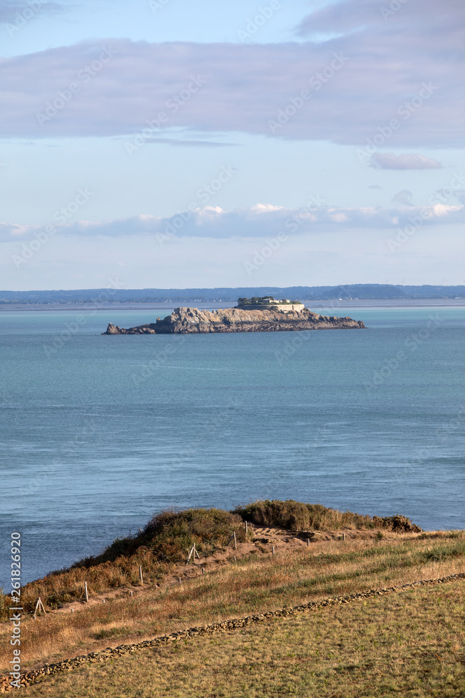 Pointe du Grouin in Cancale. Emerald Coast, Brittany, France ,