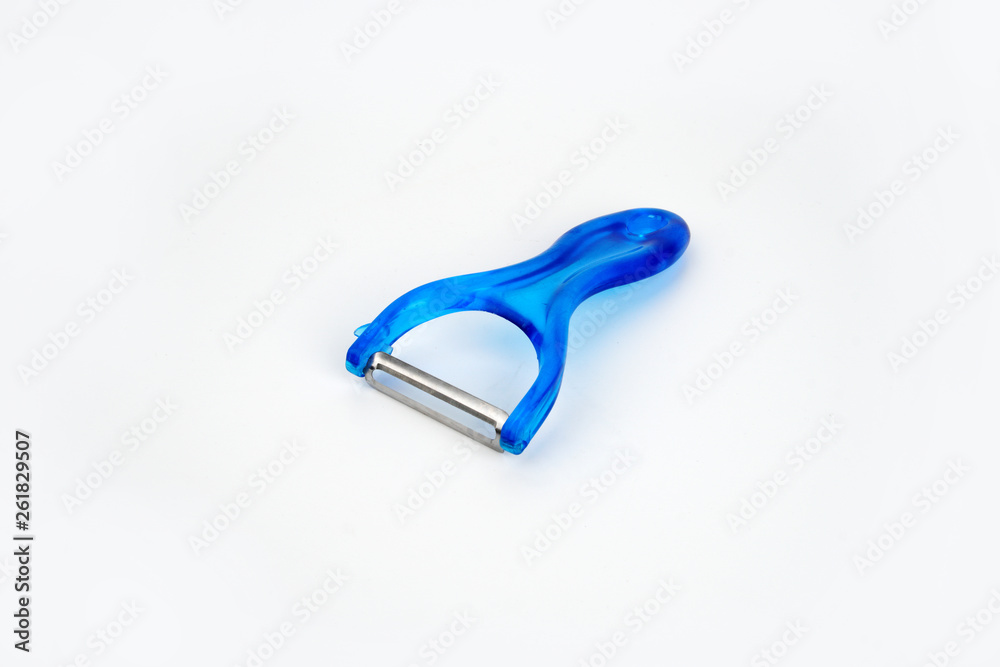Vegetable and fruit peeler on white background Vegetable and fruit peeler on white background