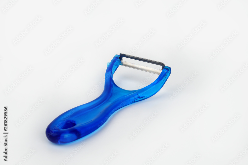 Vegetable and fruit peeler on white background Vegetable and fruit peeler on white background