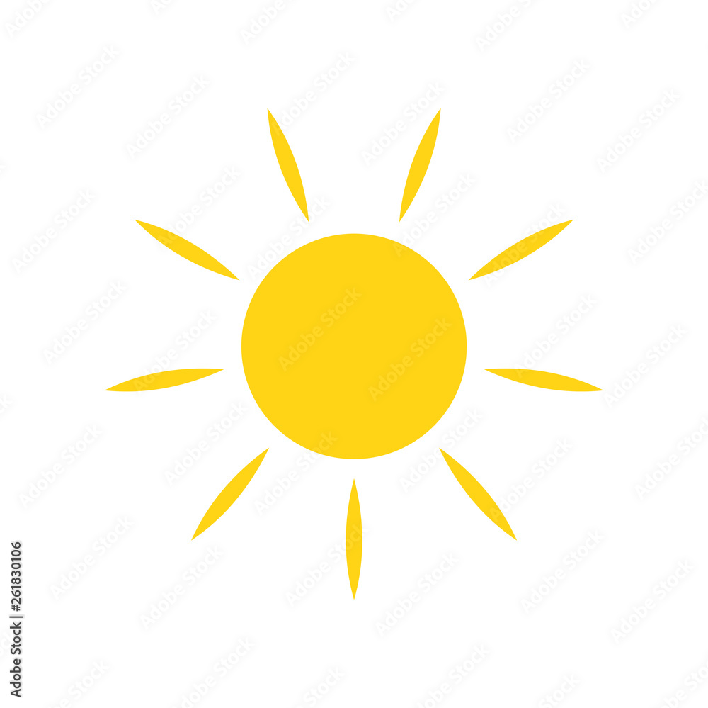 Sun icon on background for graphic and web design. Simple vector sign. Internet concept symbol for website button or mobile app.