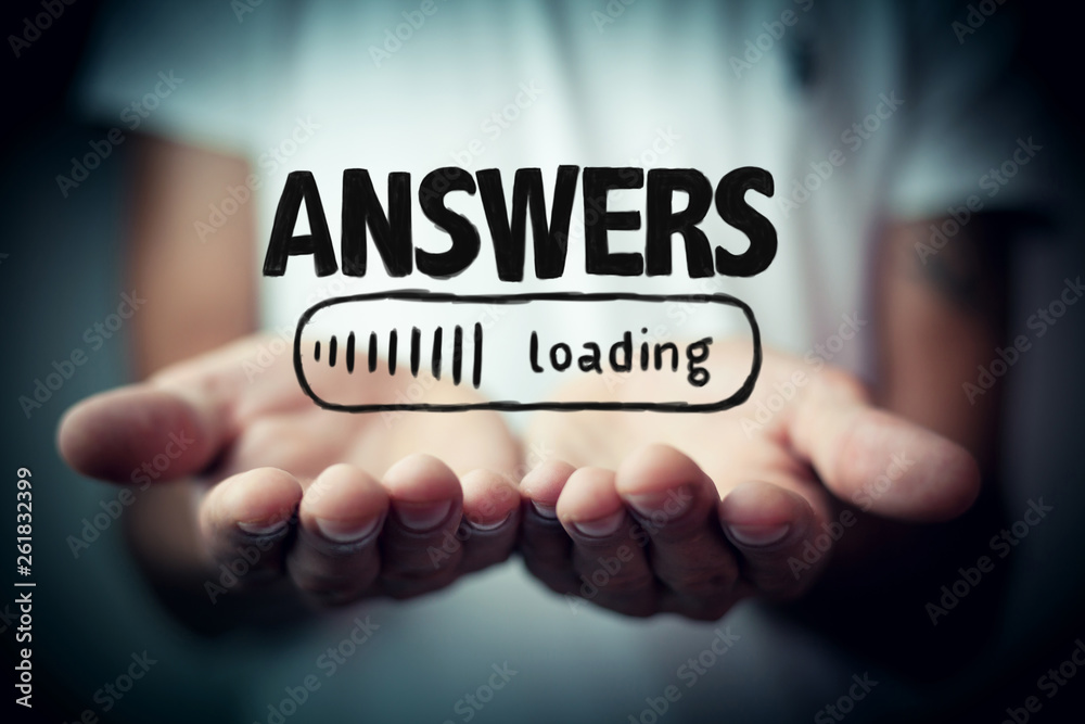 Progress Bar Loading with the text: Answers Progress Bar Loading with the text: Answers