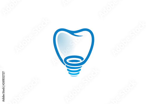 Creative Tooth Screw Logo