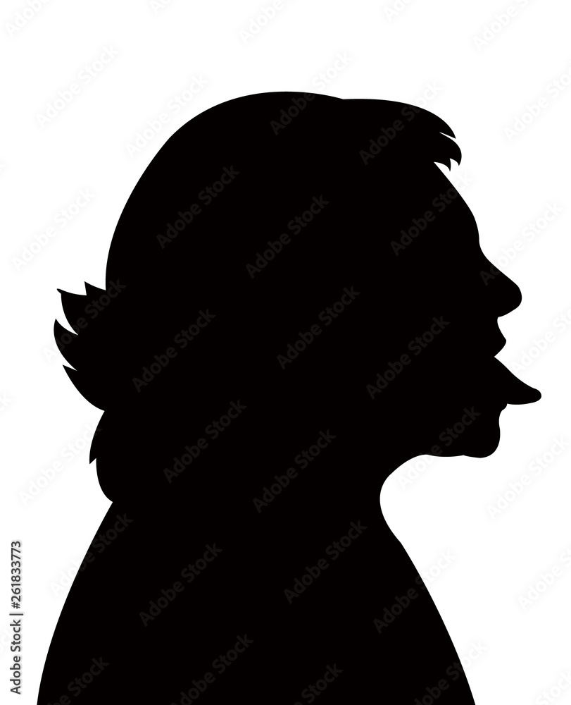 a woman showing her tonque, silhouette vector