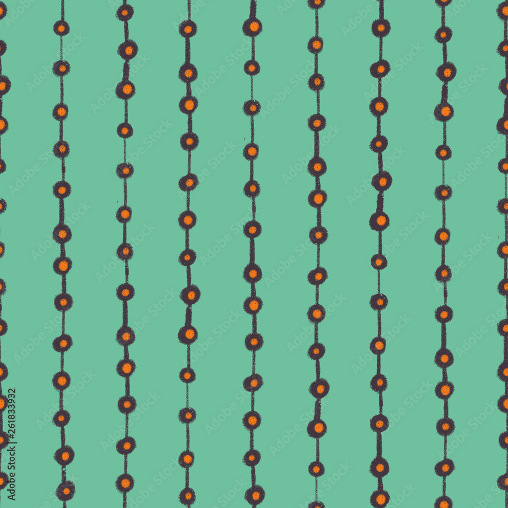 Seamless pattern with decorative lines on green background Seamless pattern with decorative lines on green background