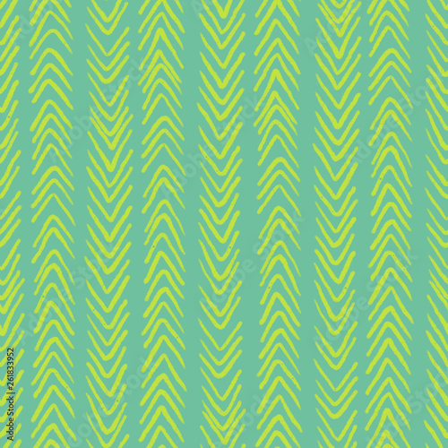Seamless pattern with decorative lines on green background 
