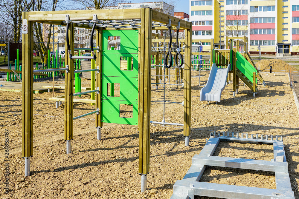 building a modern childrens playground in the city building a modern childrens playground in the city