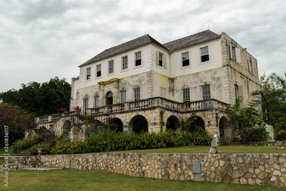 Rose Hall Great House in Montego Bay, Jamaica. Popular tourist attraction. 