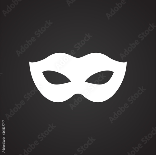 Masks icon on background for graphic and web design. Simple vector sign. Internet concept symbol for website button or mobile app.