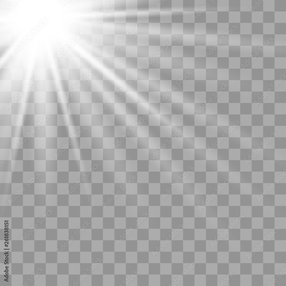 Vector transparent sunlight special lens. Vector transparent sunlight special lens.