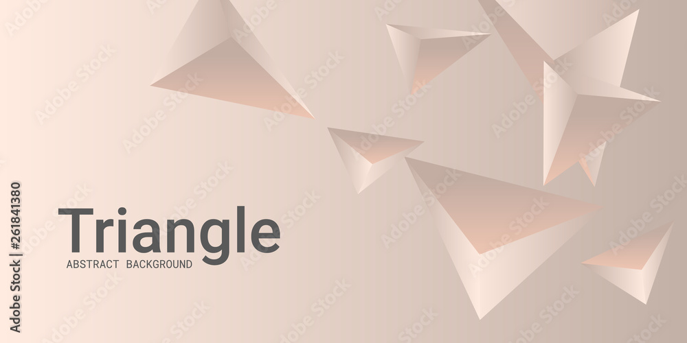 Triangle background. Abstract composition of triangular pyramids.