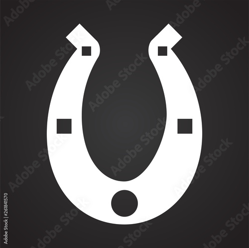 Horse shoe icon on background for graphic and web design. Simple vector sign. Internet concept symbol for website button or mobile app.